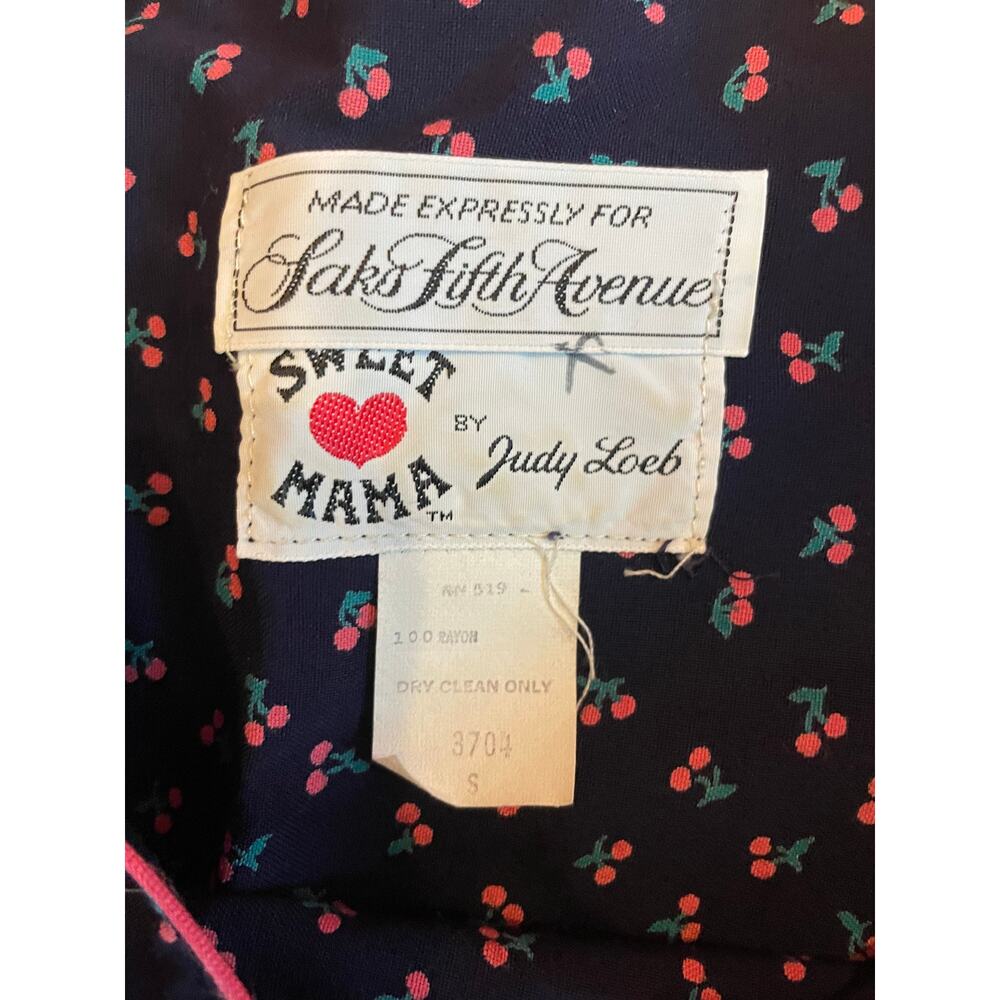RARE‎ Vntg Saks Sweet Mama Judy Loeb Floral Dress, pockets, pink buttons, prarie